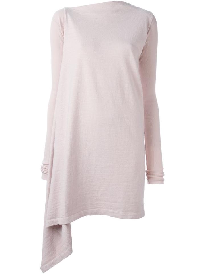 Rick Owens Drkshdw Asymmetric Longsleeved Short Dress
