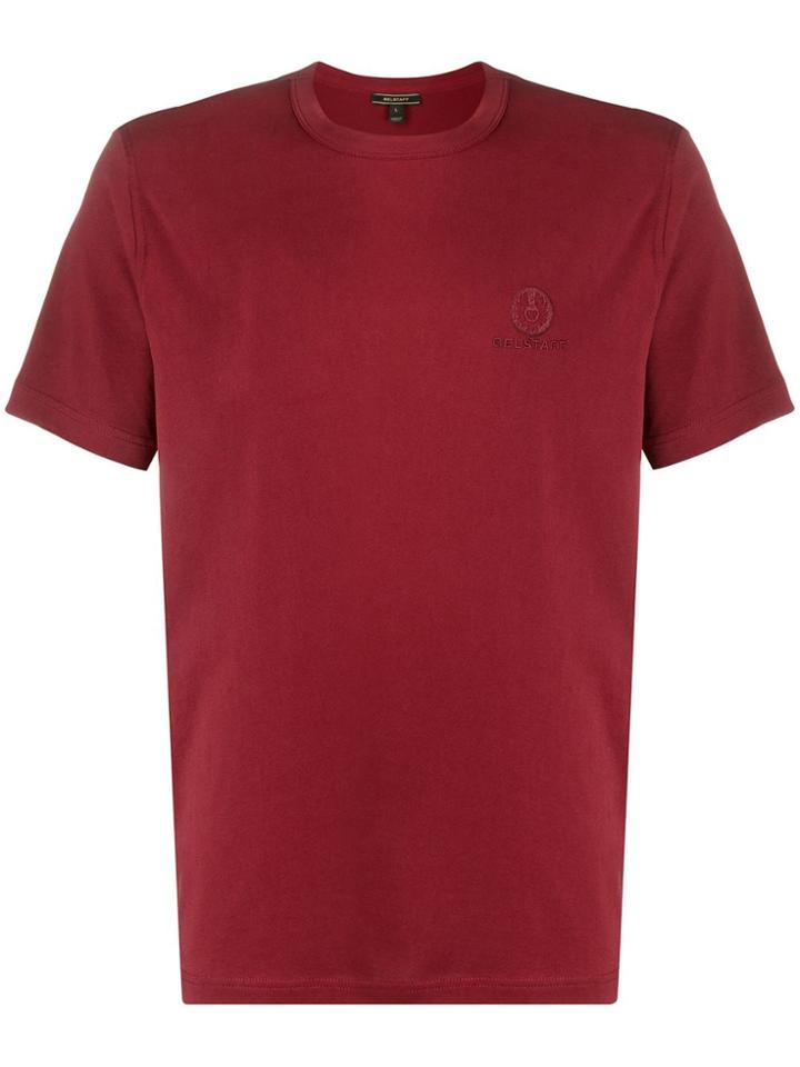 Belstaff Logo Embroidered Crew Neck T-shirt