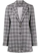 Lorena Antoniazzi Checked Single Breast Jacket - Grey