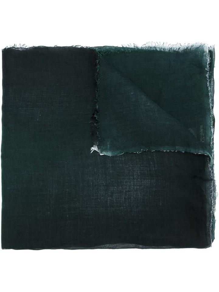 Avant Toi Frayed Scarf, Women's, Green, Modal/cashmere