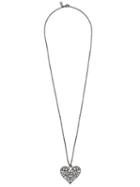Salvatore Ferragamo Heart Pendant Necklace, Women's, Black