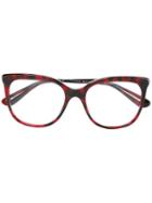 Dolce & Gabbana Cat Eye Frame Glasses, Red, Acetate