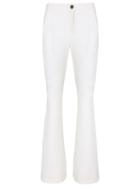 Lilly Sarti Flared Trousers, Women's, Size: 36, White, Elastodiene/polyester
