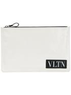 Valentino Valentino - Man - Large Flat Pouch Vltn - White