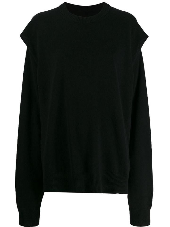 Maison Margiela Sleeve Cutout Sweatshirt - Black
