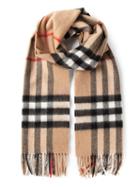 Burberry 'house Check' Scarf, Women's, Nude/neutrals, Cashmere