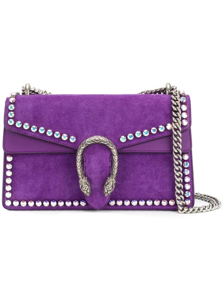 Gucci Small Dionysus Crystal Shoulder Bag - Purple