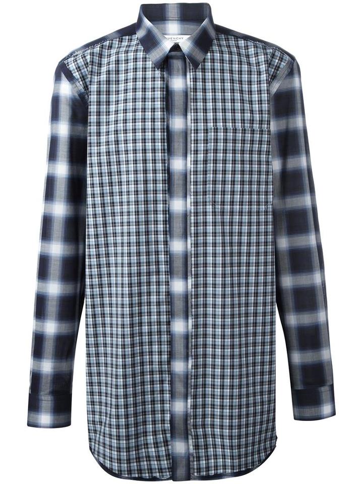 Givenchy Contrast Check Shirt, Men's, Size: 39, Cotton