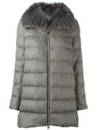 Herno Fox Fur Collar Coat - Nude & Neutrals