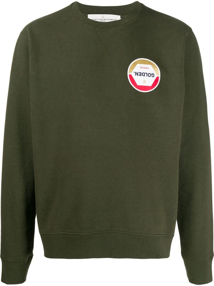 Golden Goose Venezia Logo Print Sweatshirt - Green