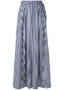 Federica Tosi - Striped Palazzo Pants - Women - Cotton - S, Blue, Cotton