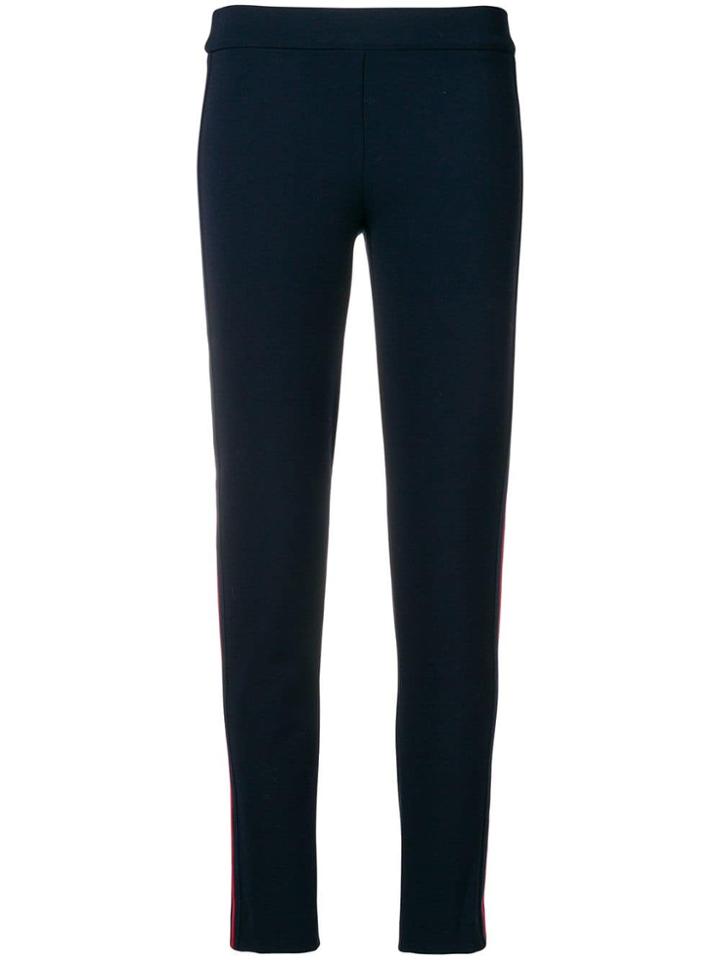 Roqa Side Panel Fitted Trousers - Blue