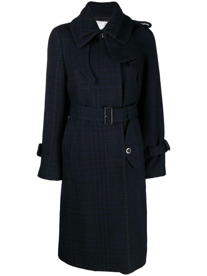 Sacai Double Collar Coat - Blue