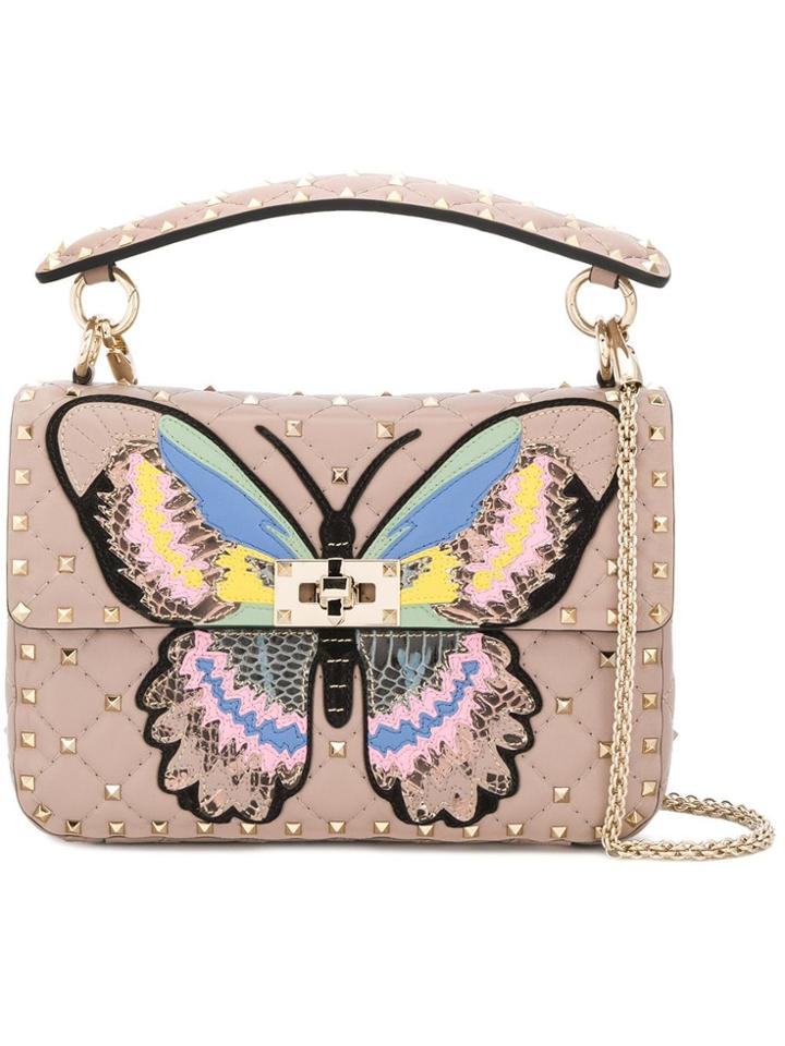 Valentino Valentino Garavani Rocktud Spike Butterfly Shoulder Bag -