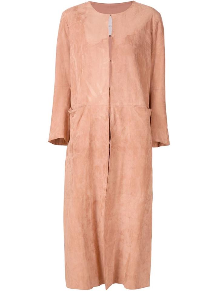 Adam Lippes Suede Coat, Women's, Size: Small, Nude/neutrals, Suede