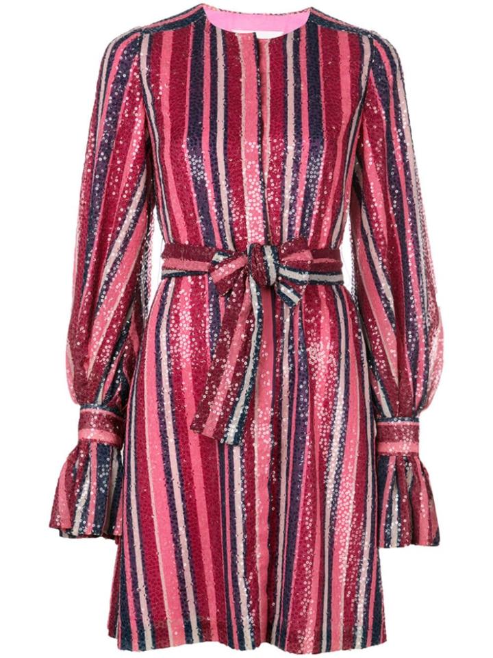 Carolina Herrera Sequin Puff-sleeved Dress - Pink