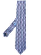 Salvatore Ferragamo Geometric Woven Tie - Blue