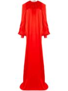 Rosetta Getty Cold Shoulder Gown - Red