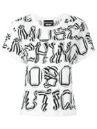 Boutique Moschino Printed Text T-shirt, Women's, Size: 42, White, Cotton
