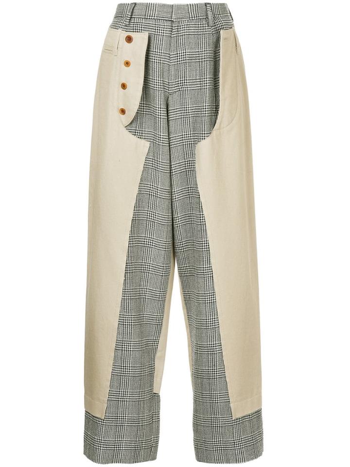 Kolor Panelled Trousers - Brown