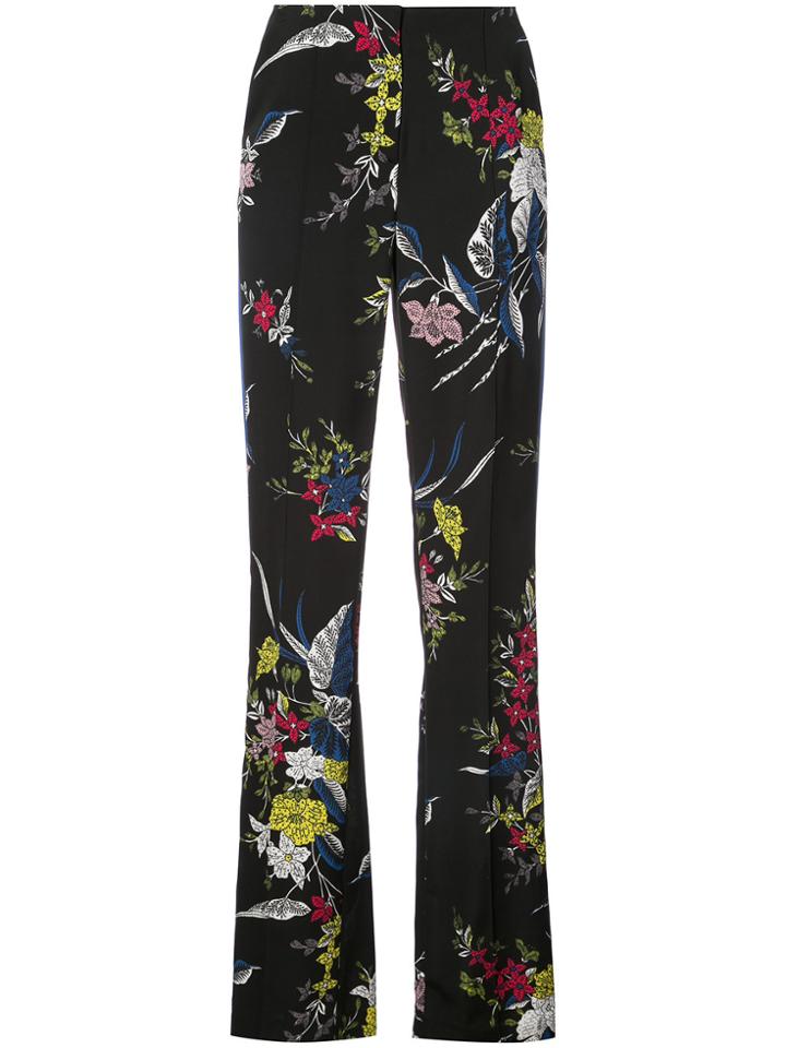 Diane Von Furstenberg Taped Straight Leg Trousers - Black