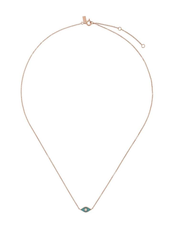 Ef Collection 14kt Gold Diamond Evil Eye Necklace - Bronze