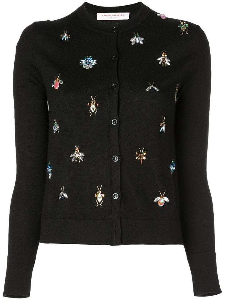 Carolina Herrera Slim-fit Knitted Cardigan - Black