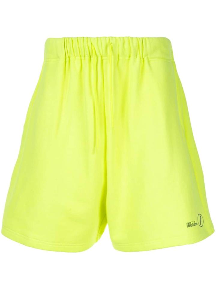 We11done Logo Track Shorts - Yellow