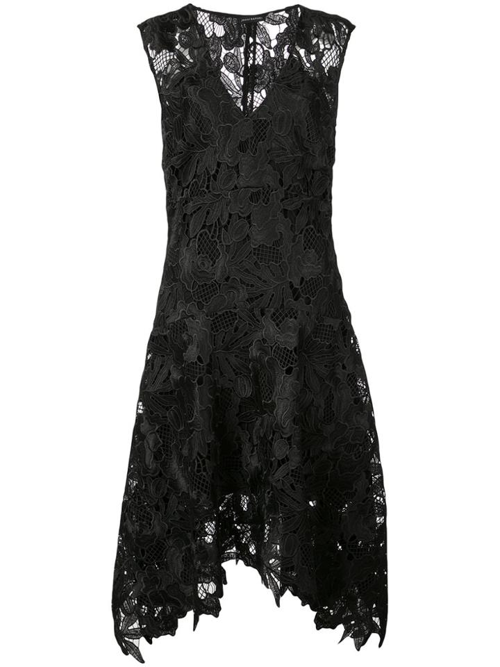 Josie Natori Lace Swing Dress - Black
