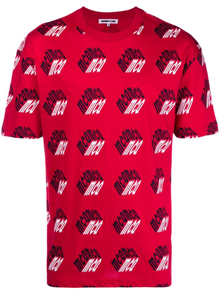 Mcq Alexander Mcqueen Monogram Print T-shirt - Red