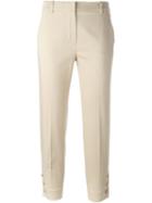 Max Mara Cropped Trousers, Women's, Size: 48, Nude/neutrals, Cotton/spandex/elastane