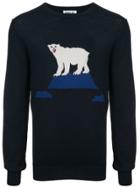 Band Of Outsiders Bear Knitted Sweater - Blue