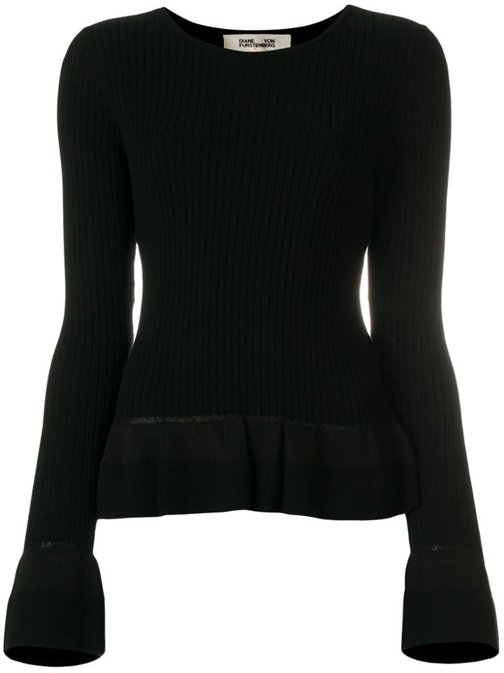 Dvf Diane Von Furstenberg Ruffle Detail Jumper - Black