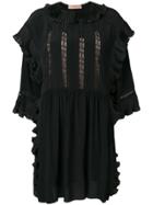 Twin-set Ruffle Detail Dress - Black
