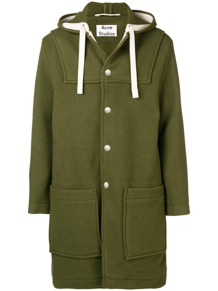 Acne Studios Loose Fitting Duffle Coat - Green