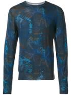 Etro - Printed Sweatshirt - Men - Silk/cashmere/wool - L, Blue, Silk/cashmere/wool