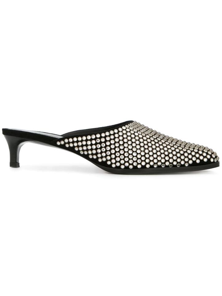 3.1 Phillip Lim Agatha Studded Kitten-heel Mules - White