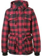 Mostly Heard Rarely Seen - Checked Hooded Coat - Men - Cotton/polyester - Xxl, Red, Cotton/polyester