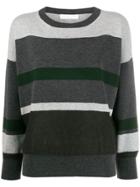 Fabiana Filippi Striped Long Sleeve Jumper - Grey
