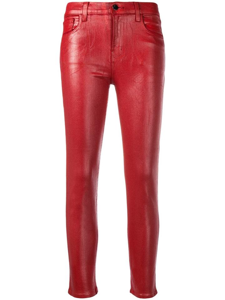 J Brand Classic Skinny Trousers - Red
