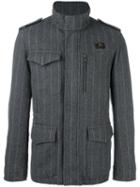 Fay Pinstriped Sport Jacket, Men's, Size: Xxl, Grey, Polyester/wool