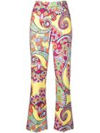 Etro Printed Flare Trousers - Yellow
