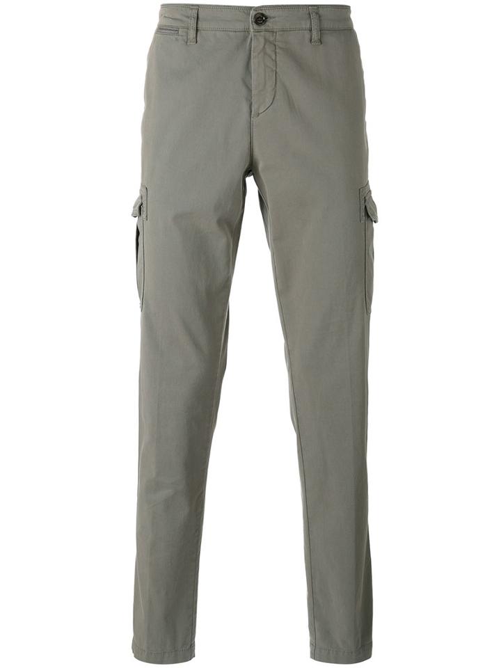 Eleventy Pocket Panel Trousers, Men's, Size: 31, Green, Cotton/spandex/elastane