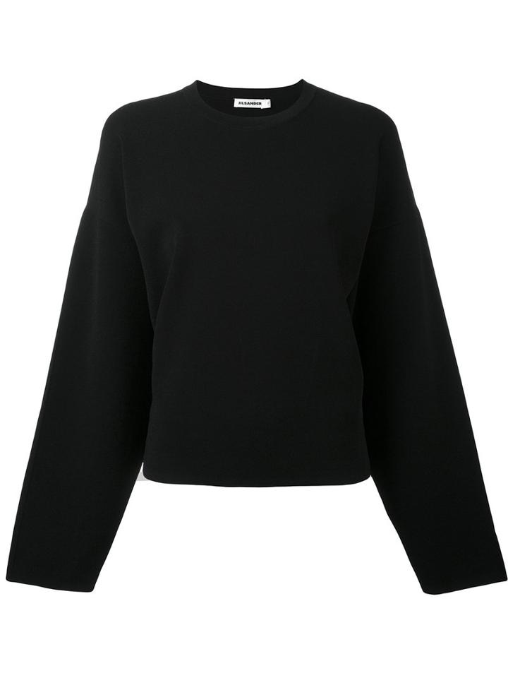 Jil Sander - Oversized Sweatshirt - Women - Polyester/viscose - 36, Black, Polyester/viscose