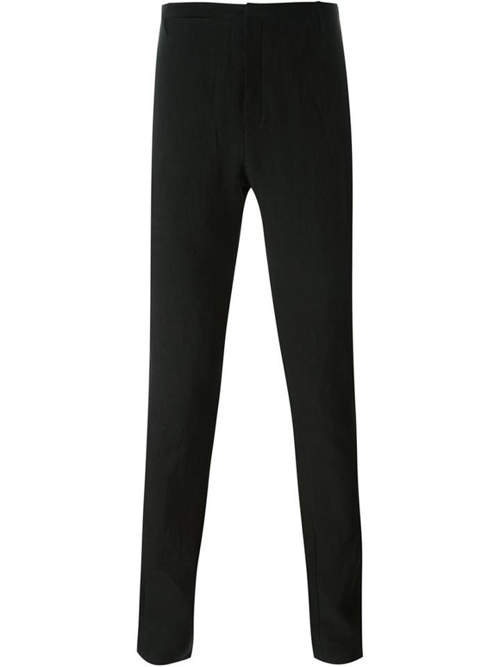 Label Under Construction Straight Leg Trousers, Men's, Size: 48, Black, Cotton