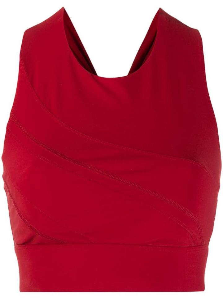 No Ka' Oi Cropped Compression Tank - Red