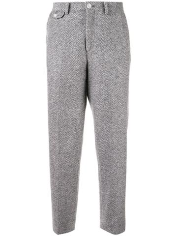 Education From Young Machines Zigzag Pattern Straight Leg Trousers -