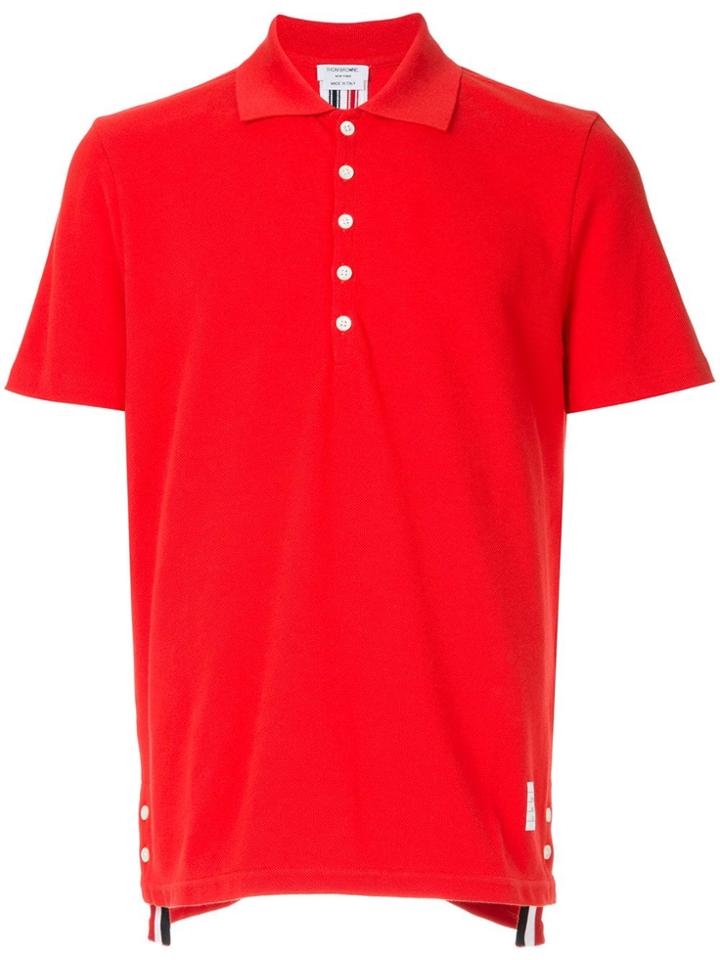 Thom Browne Center-back Stripe Polo Shirt - Red