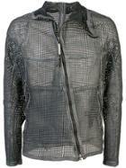 Isaac Sellam Experience Leather Mesh Jacket - Grey
