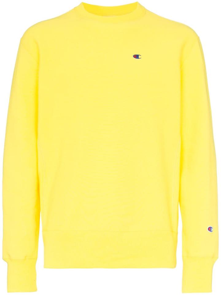 Champion Reverse Weave Cotton Sweatshirt - Yellow